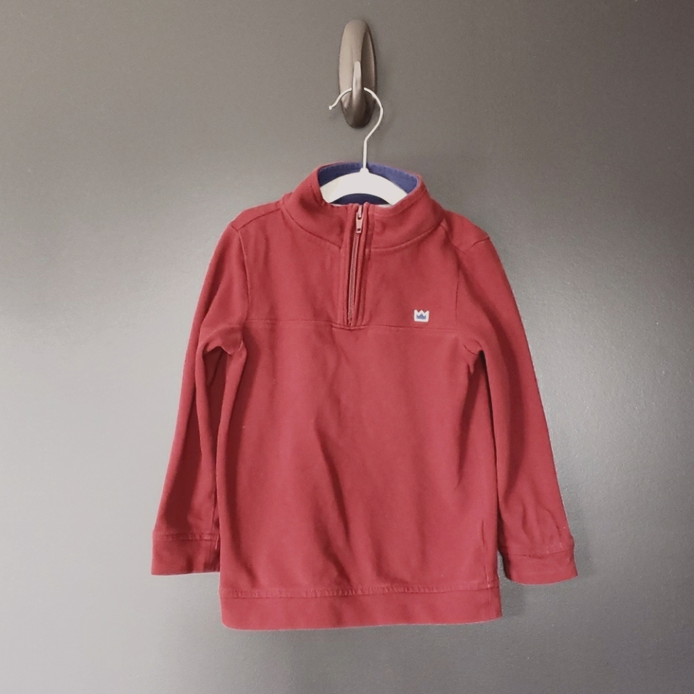 Burgundy Red Crown & Ivy Toddler Pullover